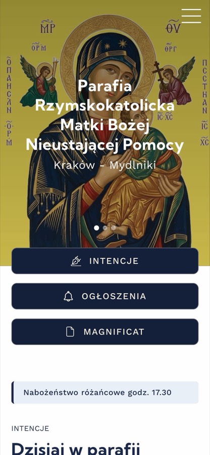 Nowa strona na telefonie