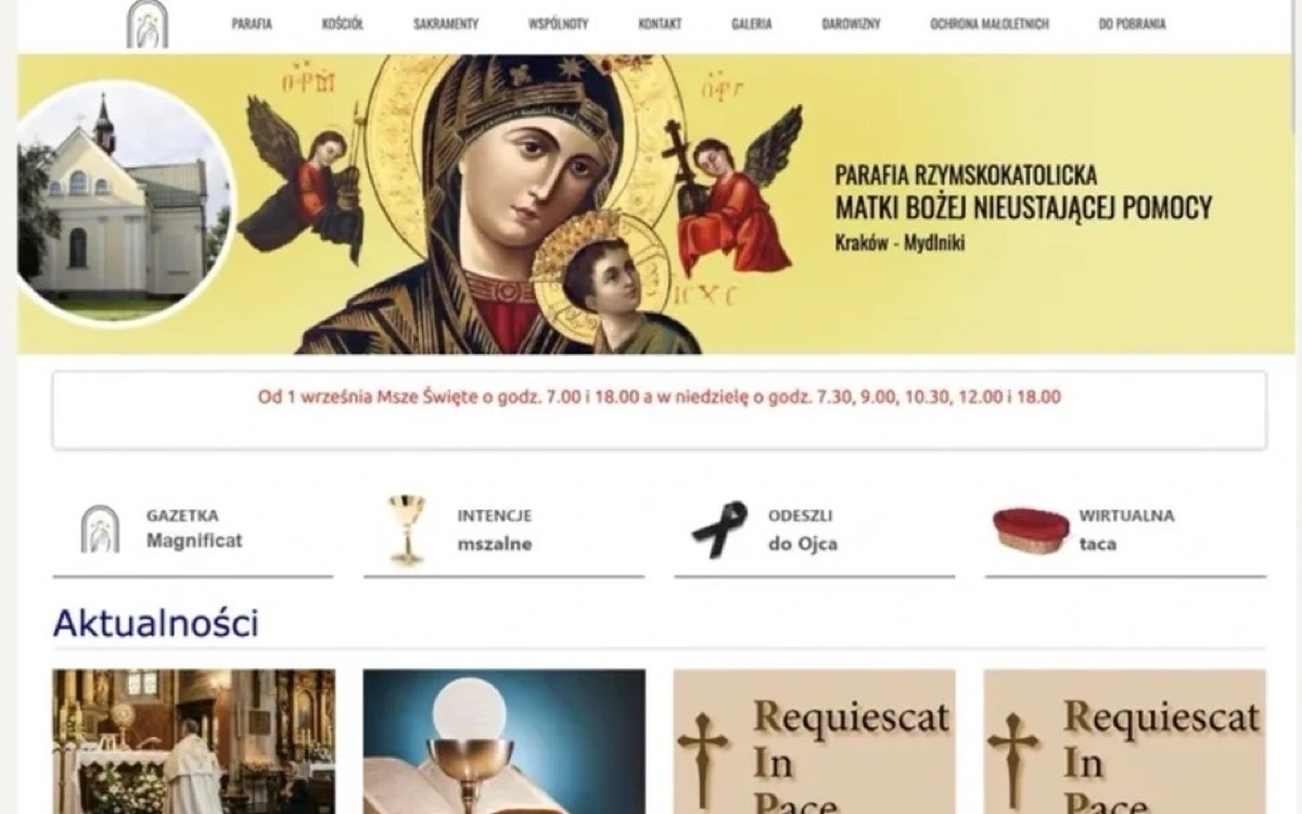 Poprzednia strona: Parafia Matki Bożej Nieustającej Pomocy w Krakowie-Mydlnikach